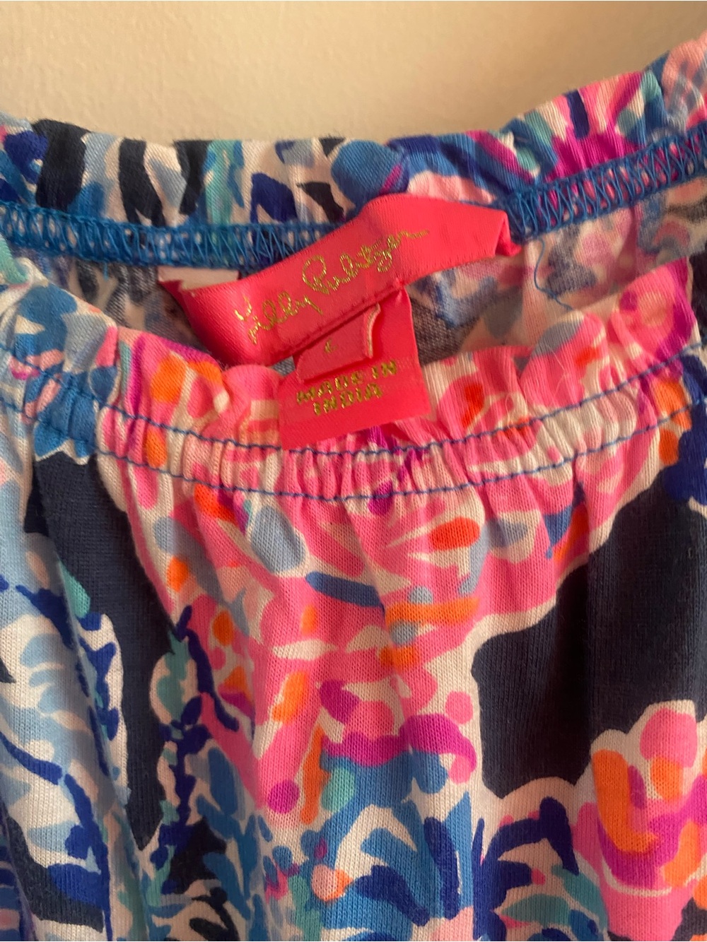 Lilly Pulitzer Pink, Navy & Blue Floral Sundress - Picture 2 of 12